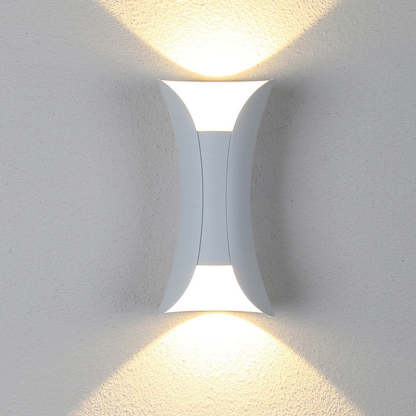 Orr LED Outdoor Wall Light on textured wall