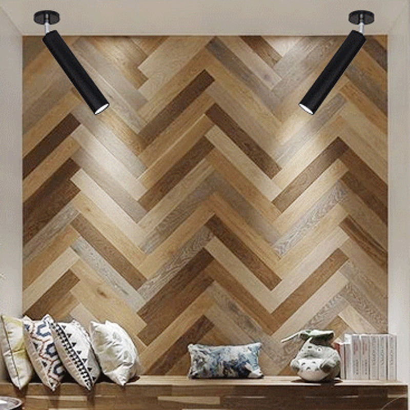 Modern metal spotlight lighting on wooden wall - Las Sola