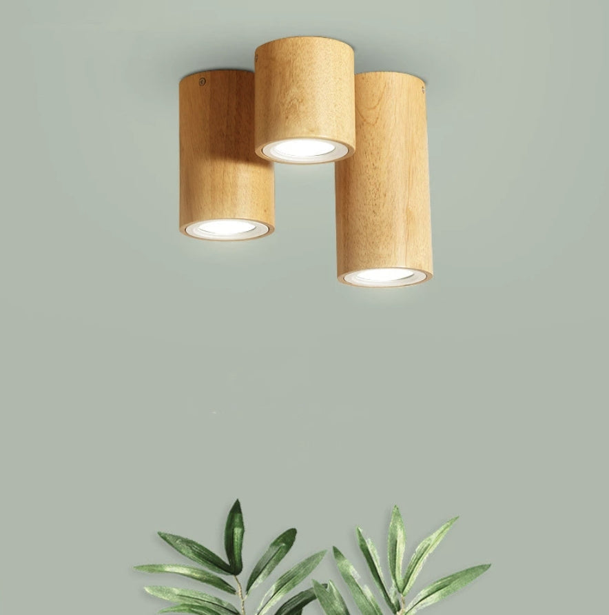 Ozawa Wood Ceiling Light - Cylindrical Design