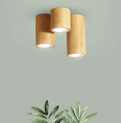 Ozawa Wood Ceiling Light - Cylindrical Design