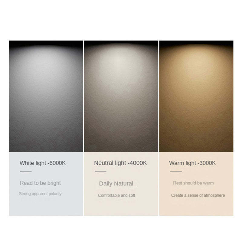 Ceiling light color temperature options: white, neutral, warm.