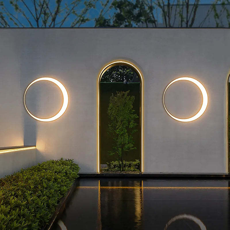 Elif Ring LED Wall Lamps: Modern Outdoor Lighting Design