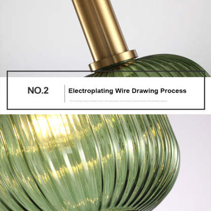 Hailie pendant light electroplating wire drawing.