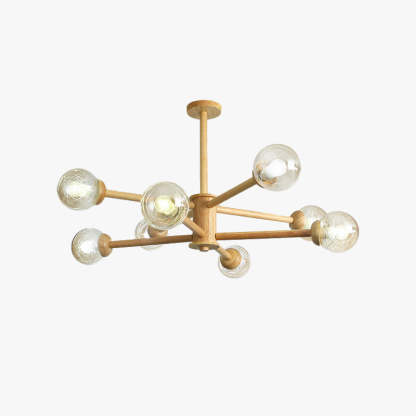 Ozawa wood and glass pendant light Ozawa Minimalist Bubble Wood/Glass Pendant Light