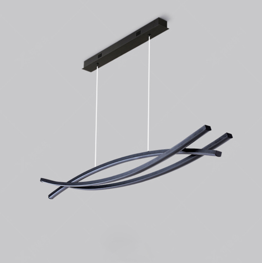 Louise modern pendant light, artistic linear design.