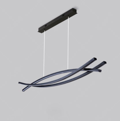 Louise modern pendant light, artistic linear design.