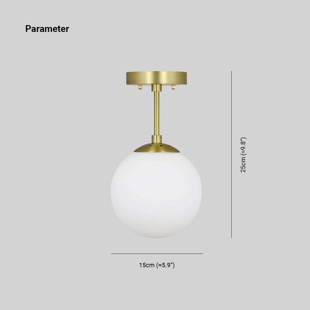 Valentina Spherical LED Ceiling Light Dimensions