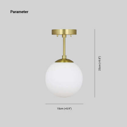 Valentina Spherical LED Ceiling Light Dimensions