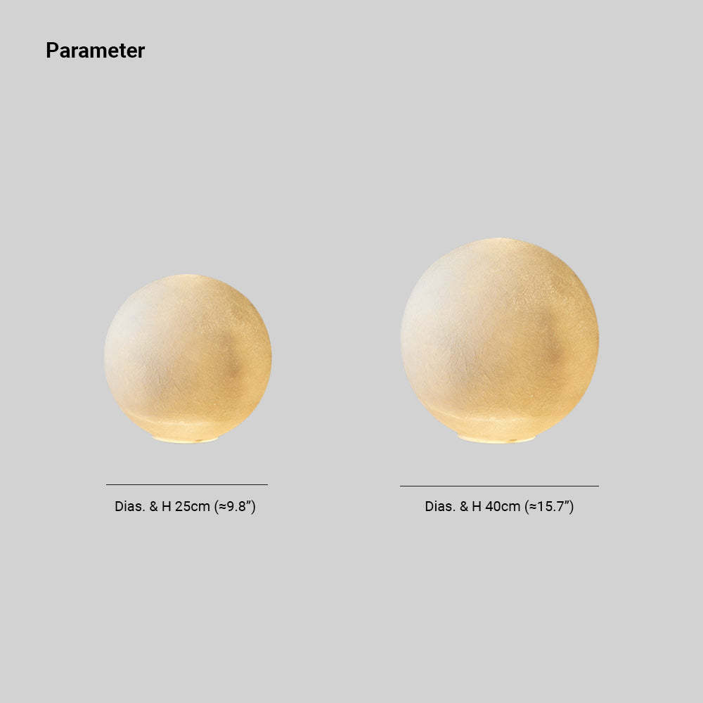 Elif Moon Globe Floor Lamp Sizes, 25cm & 40cm