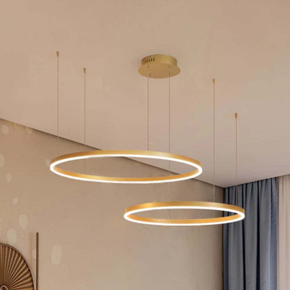 Arisha Gold LED Pendant Lights - Modern circular lighting Arisha Modern Pendant Light Tir-Circle Metal