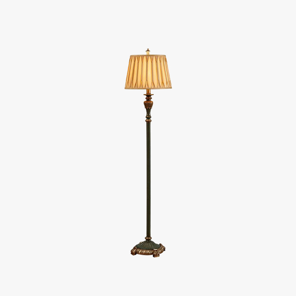 Eryn Retro Dome Metal Resin Floor Lamp - Brass and Resin Floor Lamp