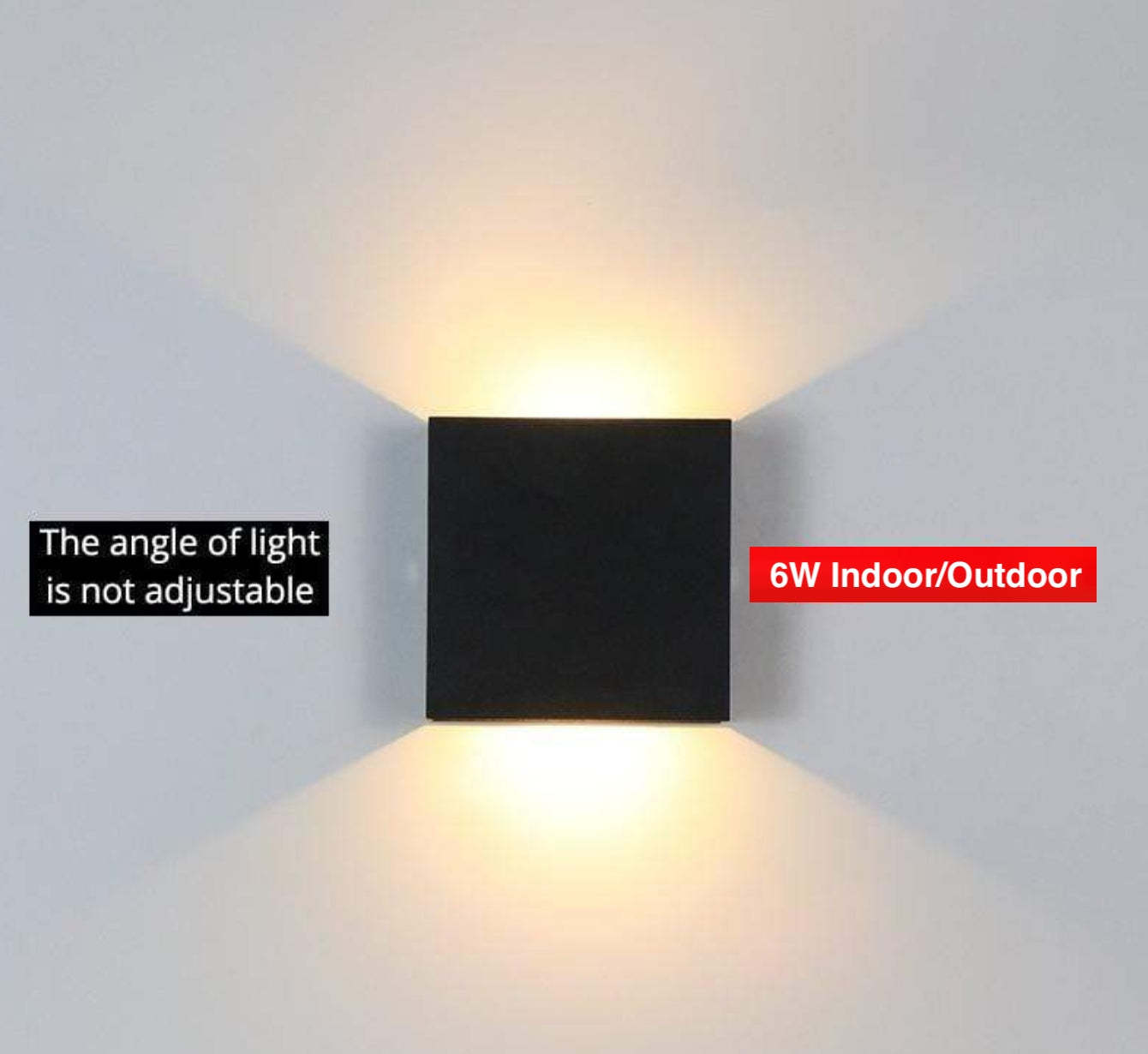 Orr Black 6W LED Wall Lamp - Indoor/Outdoor Lighting