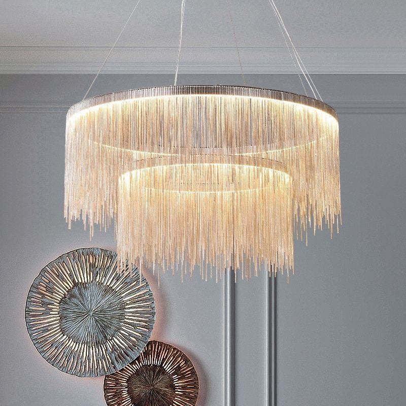 Colon Tassel Chain Art Deco Pendant Light, modern lighting