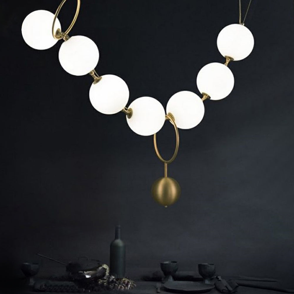 Valentina Modern Loft Ball Pendant Lamp, Creative Necklace Design