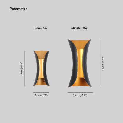 Orr LED Outdoor Wall Light Dimensions