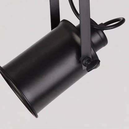 Black Alessio Industrial Ceiling Light Fixture Detail