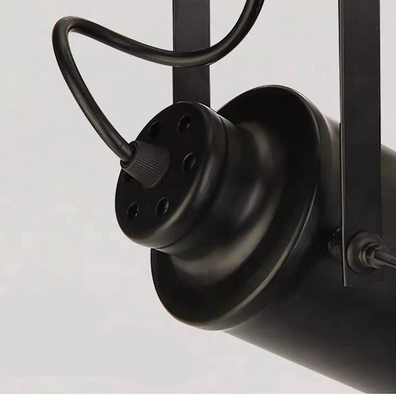 Black Alessio Industrial Style Ceiling Light