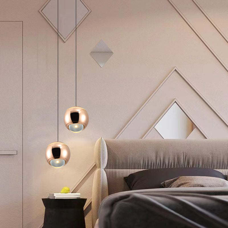 Modern bedroom with Valentina pendant lights