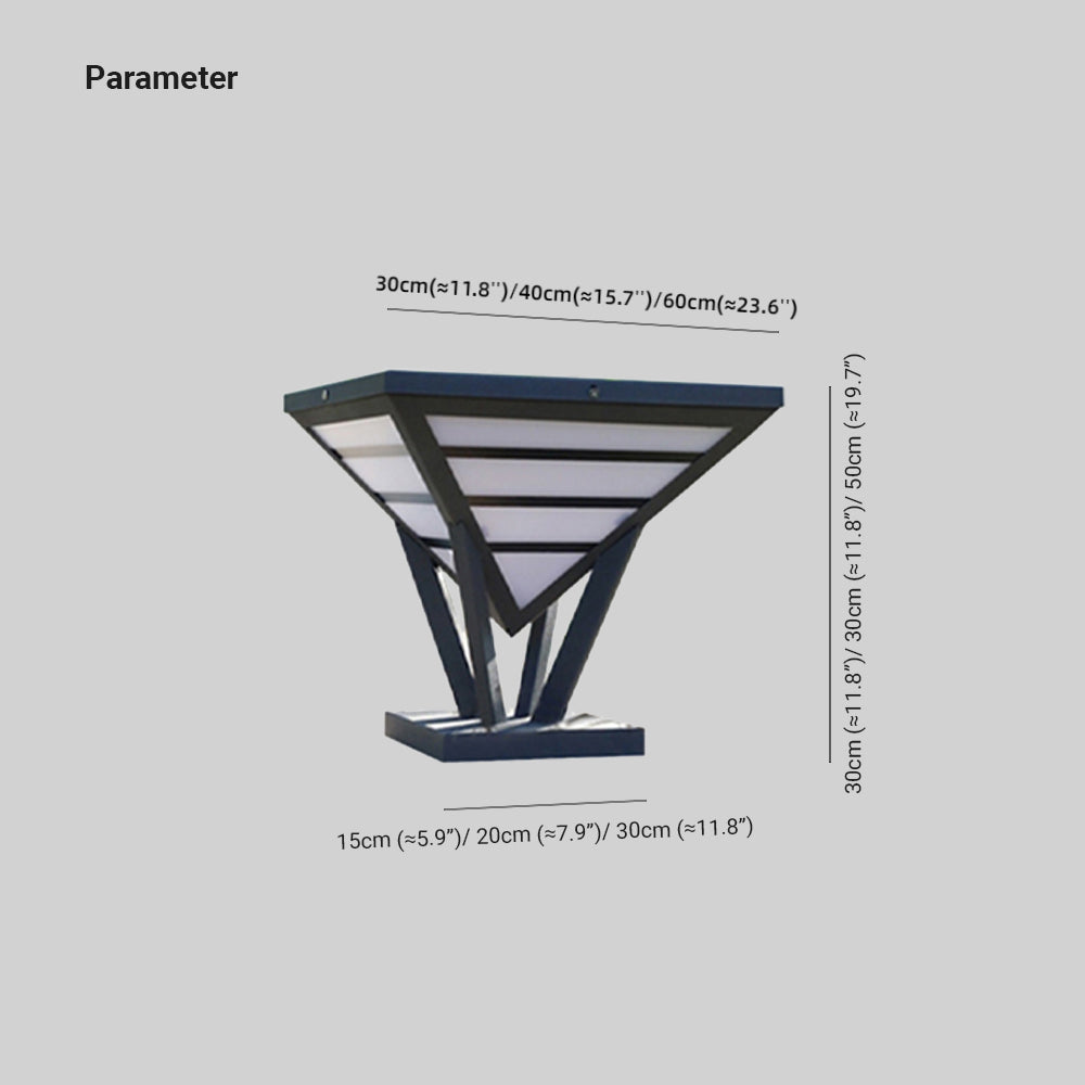 Riley Modern Diamond Metal Outdoor Table Lamps, Warm Light