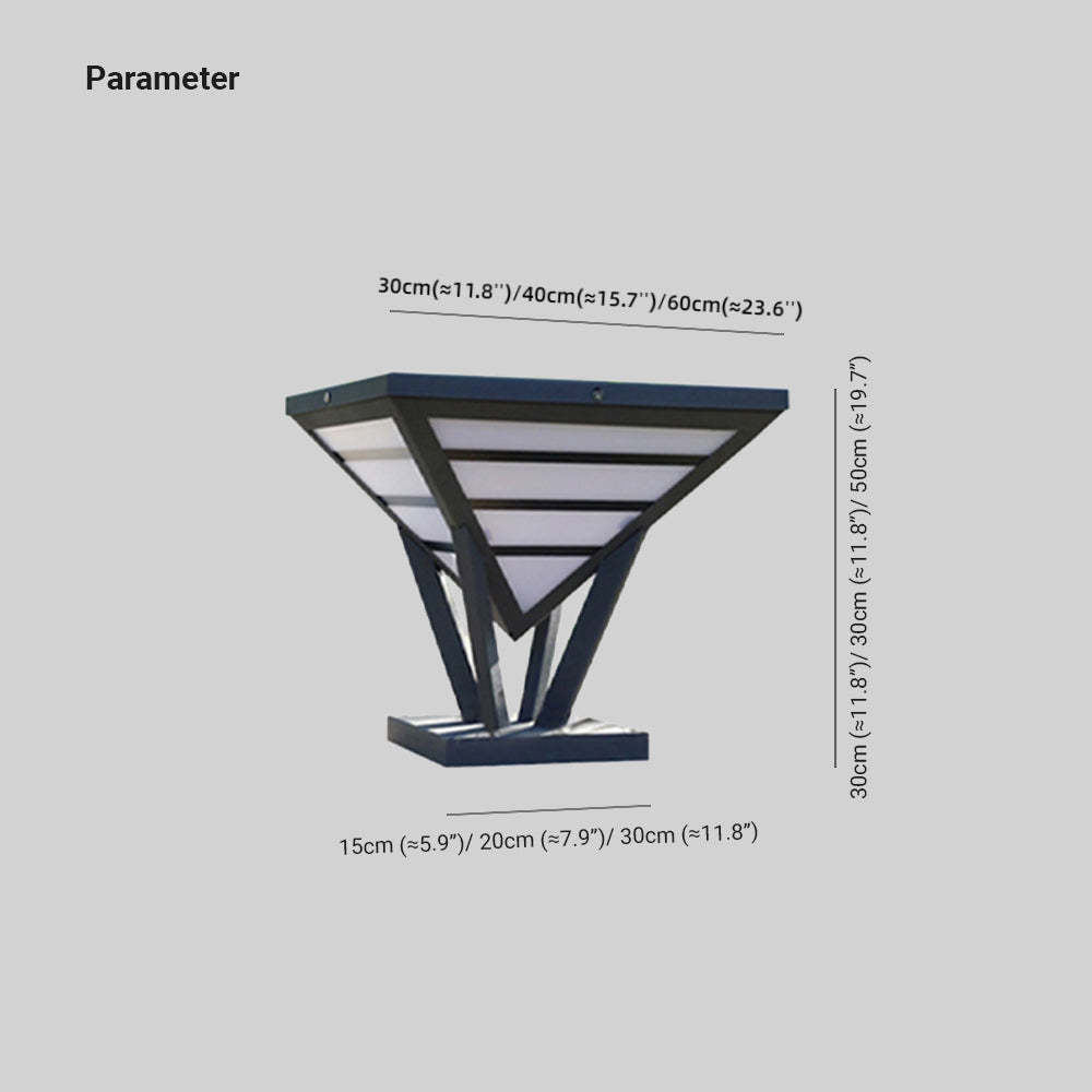 Riley Modern Diamond Metal Outdoor Table Lamps, Warm Light