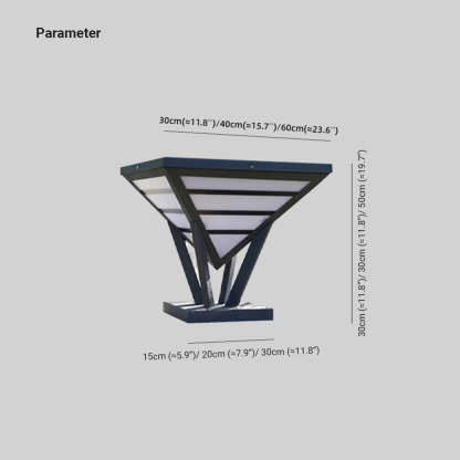 Riley Modern Diamond Metal Outdoor Table Lamps, Warm Light