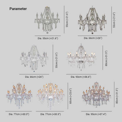 Silva Luxury Candlestick Crystal Chandelier