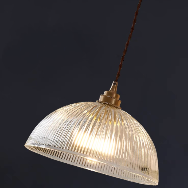 Alessio Bowl Pendant Light, Glass & Metal Dining Room Fixture