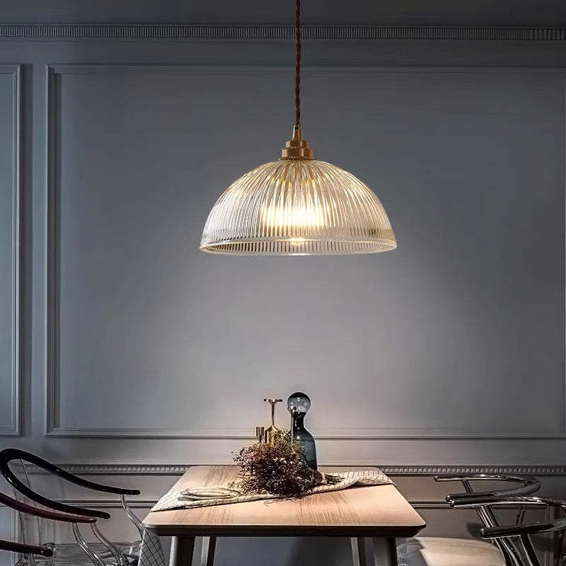Glass Bowl Pendant Light for Dining Room, Alessio Style