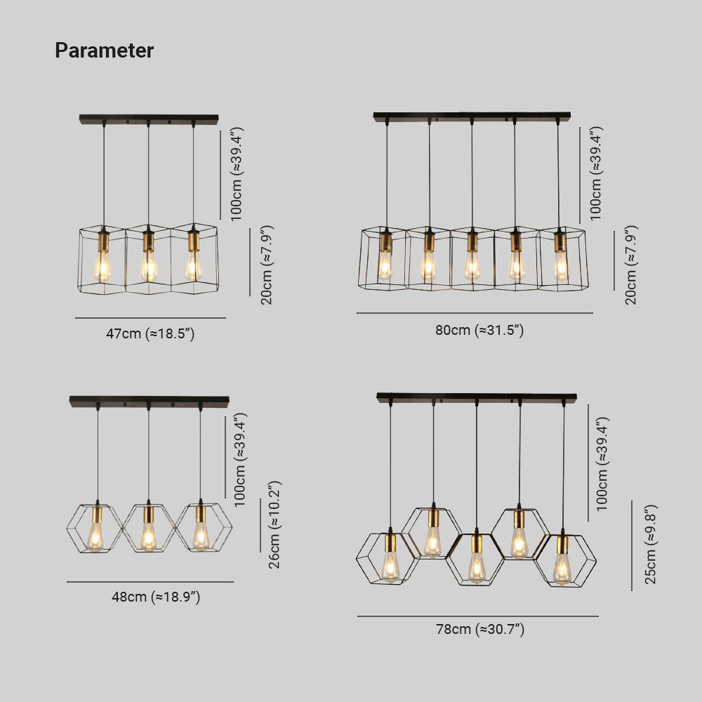 Bouvet Farmhouse Pendant Light Dimensions