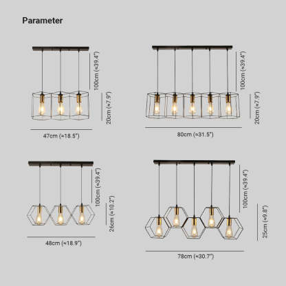 Bouvet Farmhouse Pendant Light Dimensions