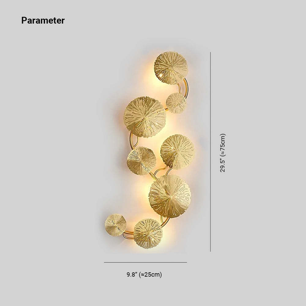 Knox Lotus Leaf Wall Lamp Dimensions