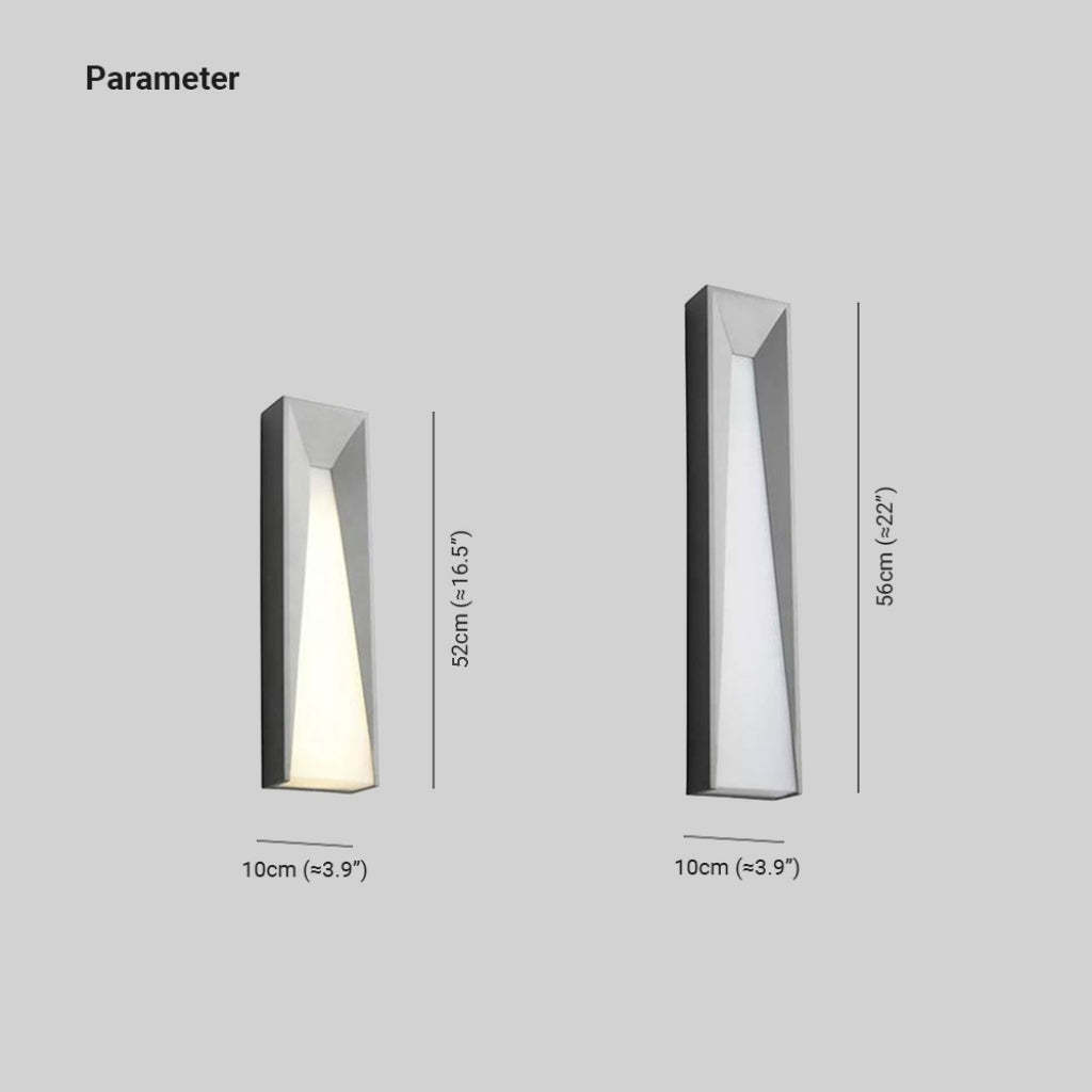 Orr Modern Outdoor Wall Lamp - Dimensions