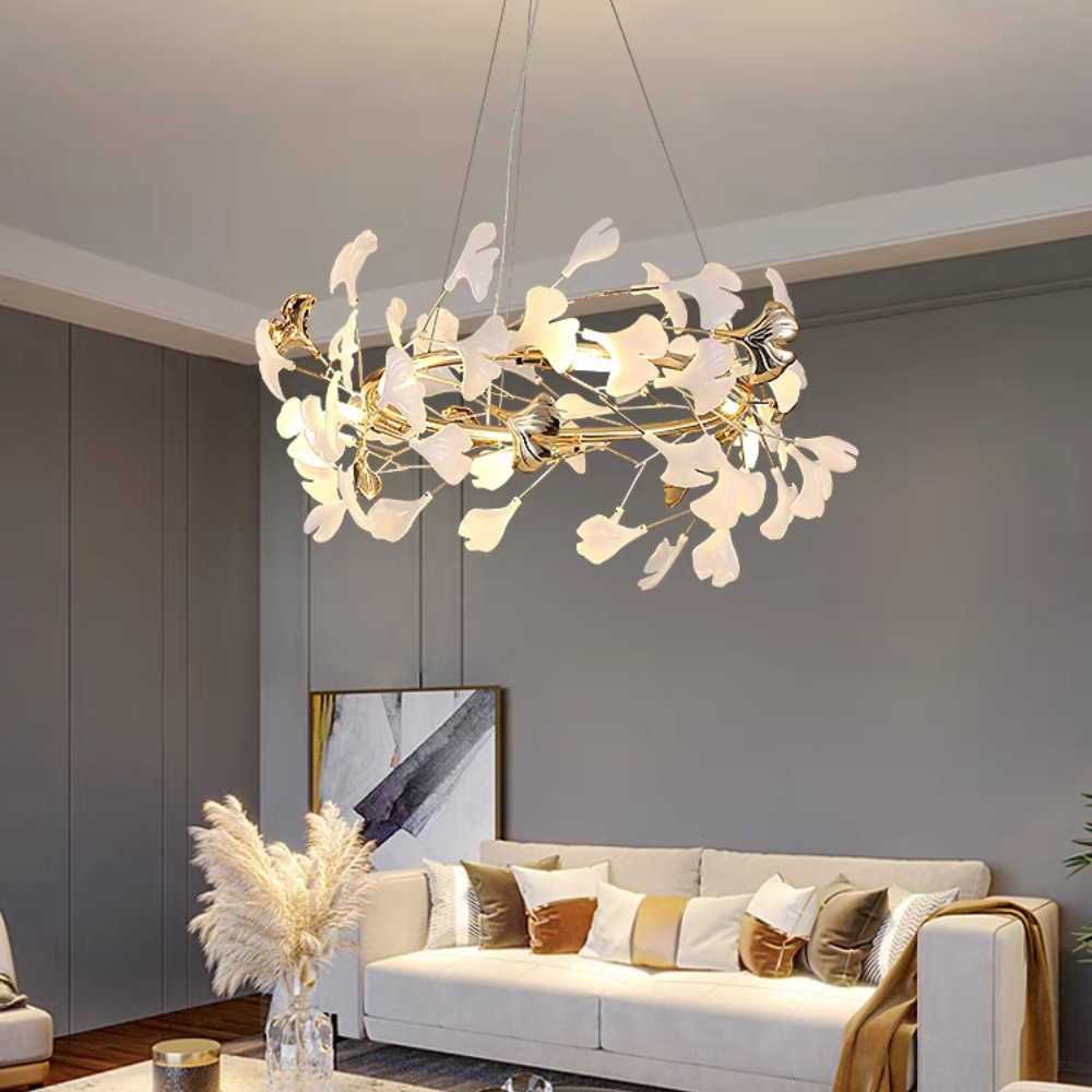 Olivia GinkLuxe Chandelier in Living Room