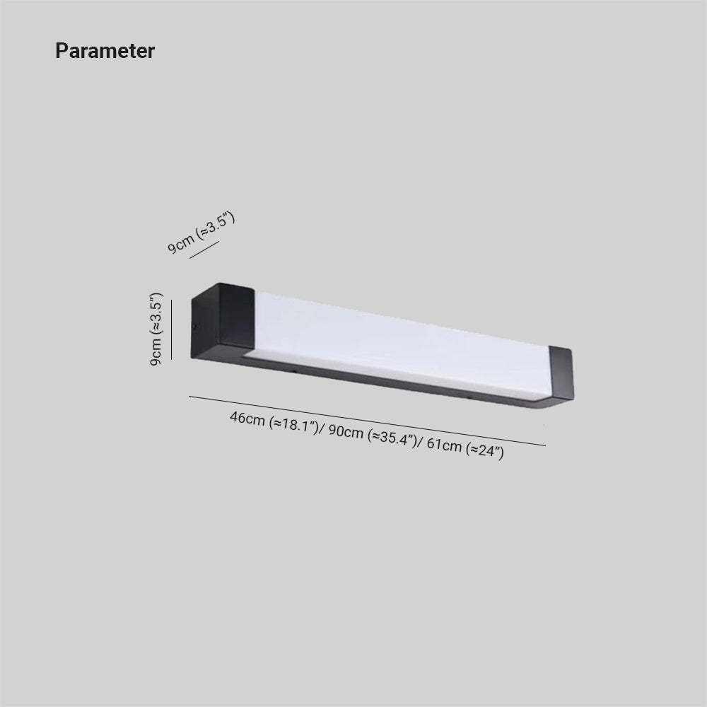 Orr minimalist outdoor wall lamp dimensions