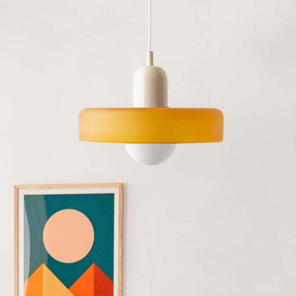 Yellow Morandi glass pendant light from Las Sola