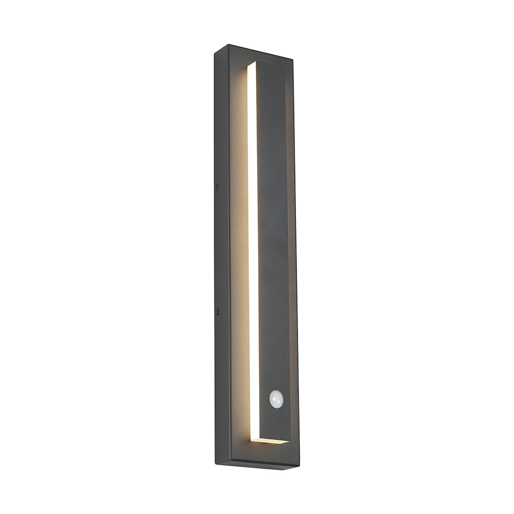 Edge Modern Square Ring Metal Outdoor Wall Lamp, Dark/Gray Bronze