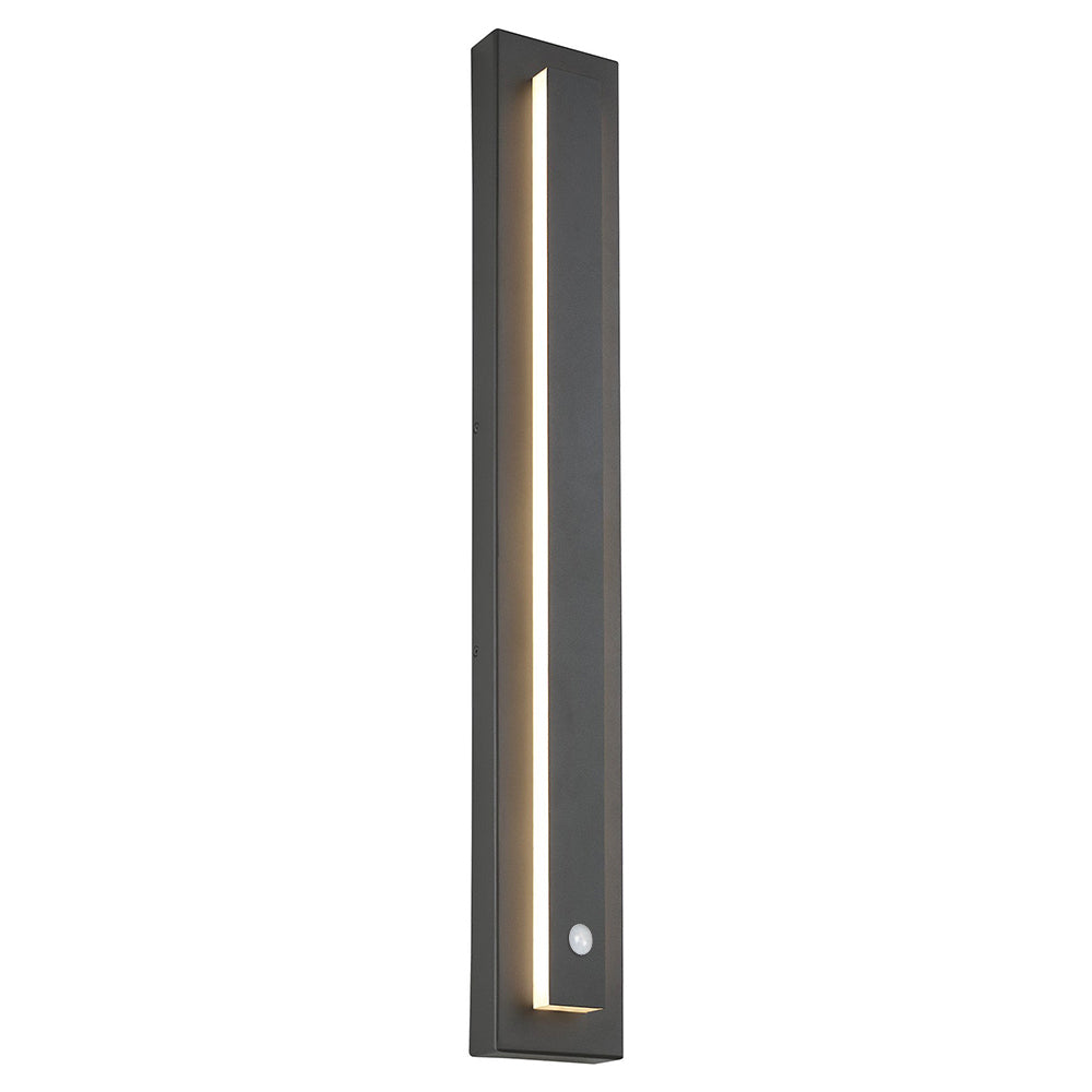 Edge Modern Square Ring Metal Outdoor Wall Lamp, Dark/Gray Bronze