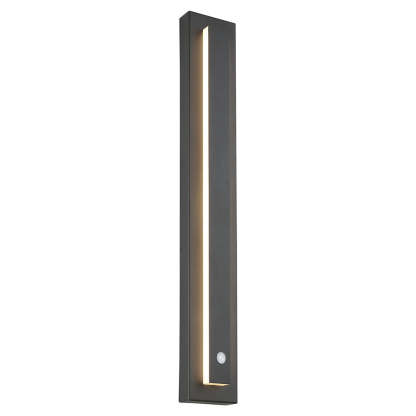 Edge Modern Square Ring Metal Outdoor Wall Lamp, Dark/Gray Bronze
