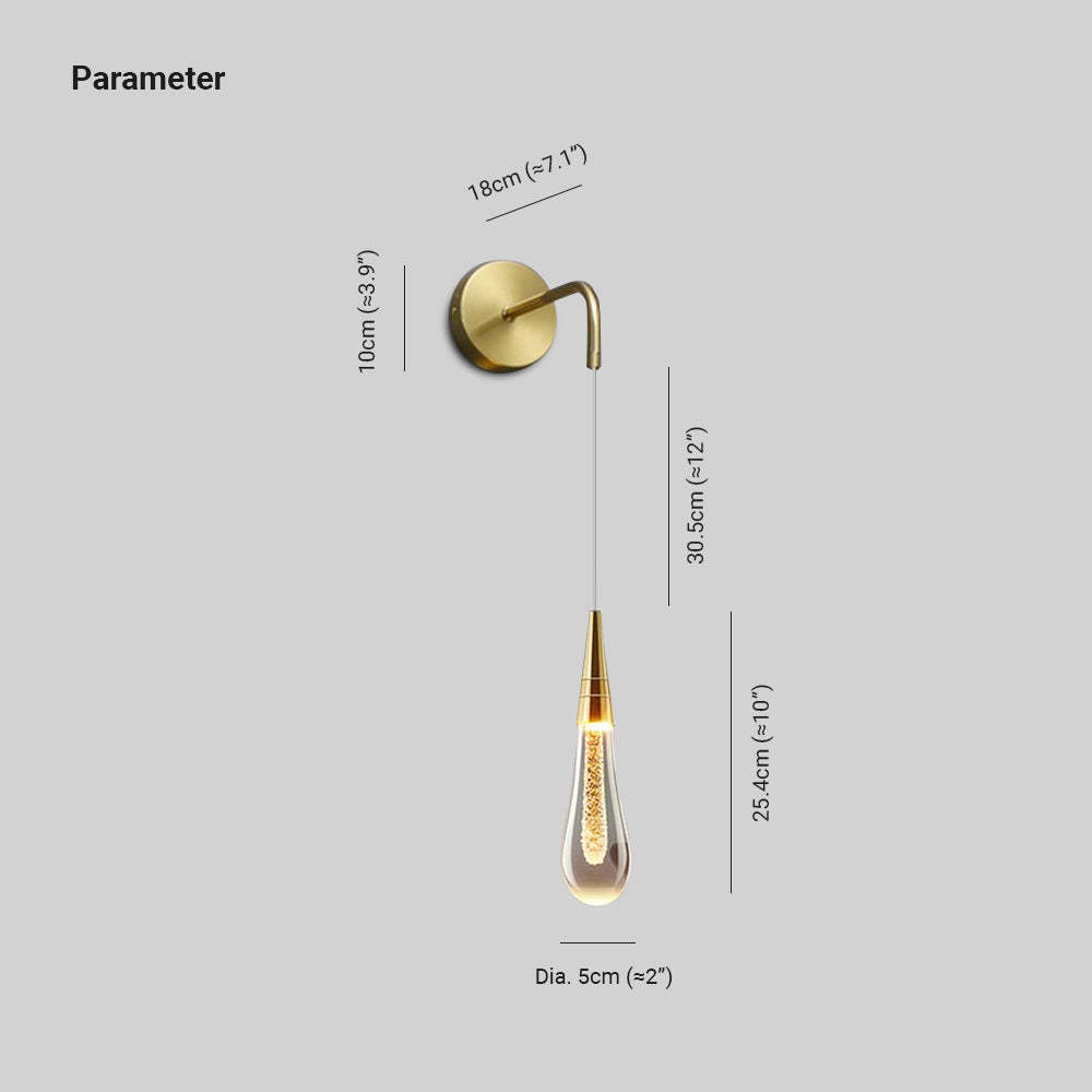Marilyn Wall Lamp Dimensions, Modern Crystal Wall Light, Lassola