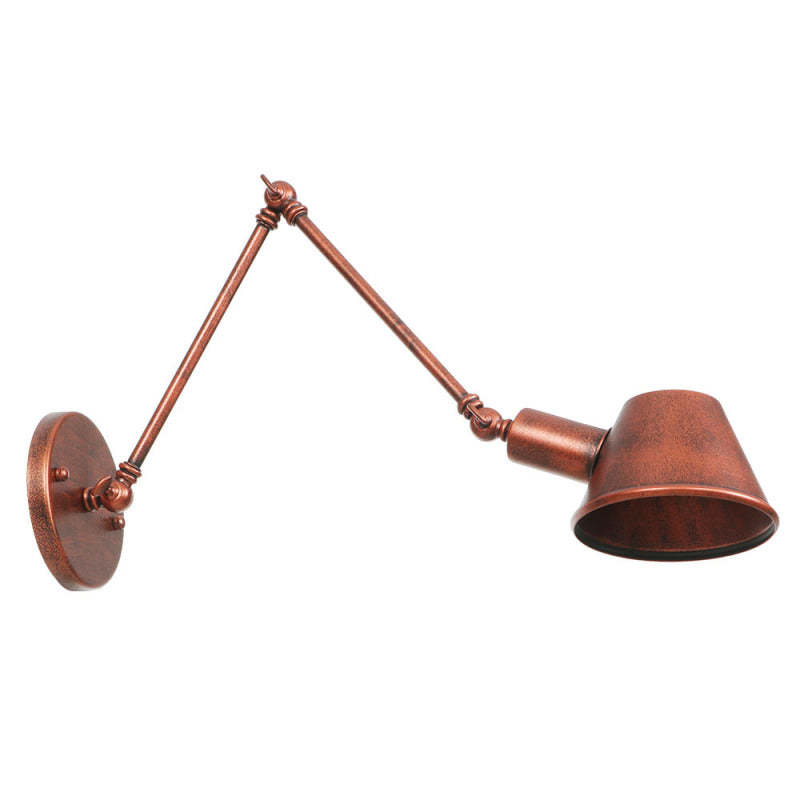 Brady Industrial Wall Lamp - Copper Finish, Adjustable LED Lighting
