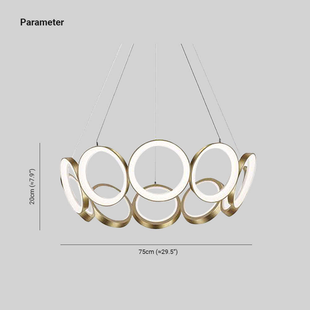 Arisha ring pendant light dimensions: 20cm x 75cm