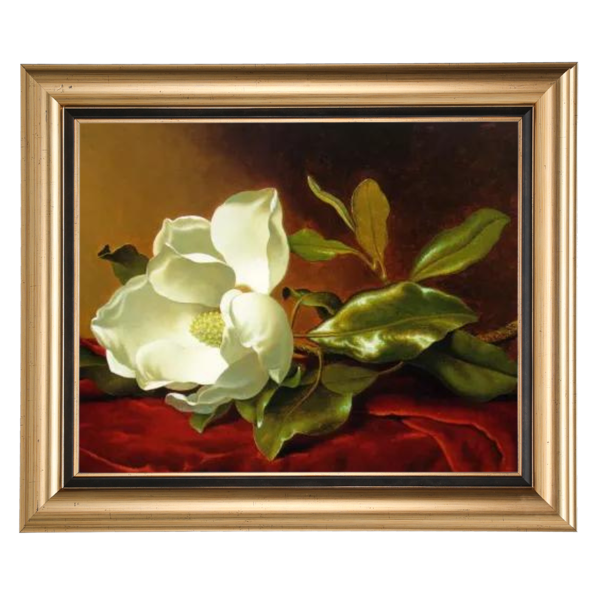 Magnolia flower painting, romantic wall art decor