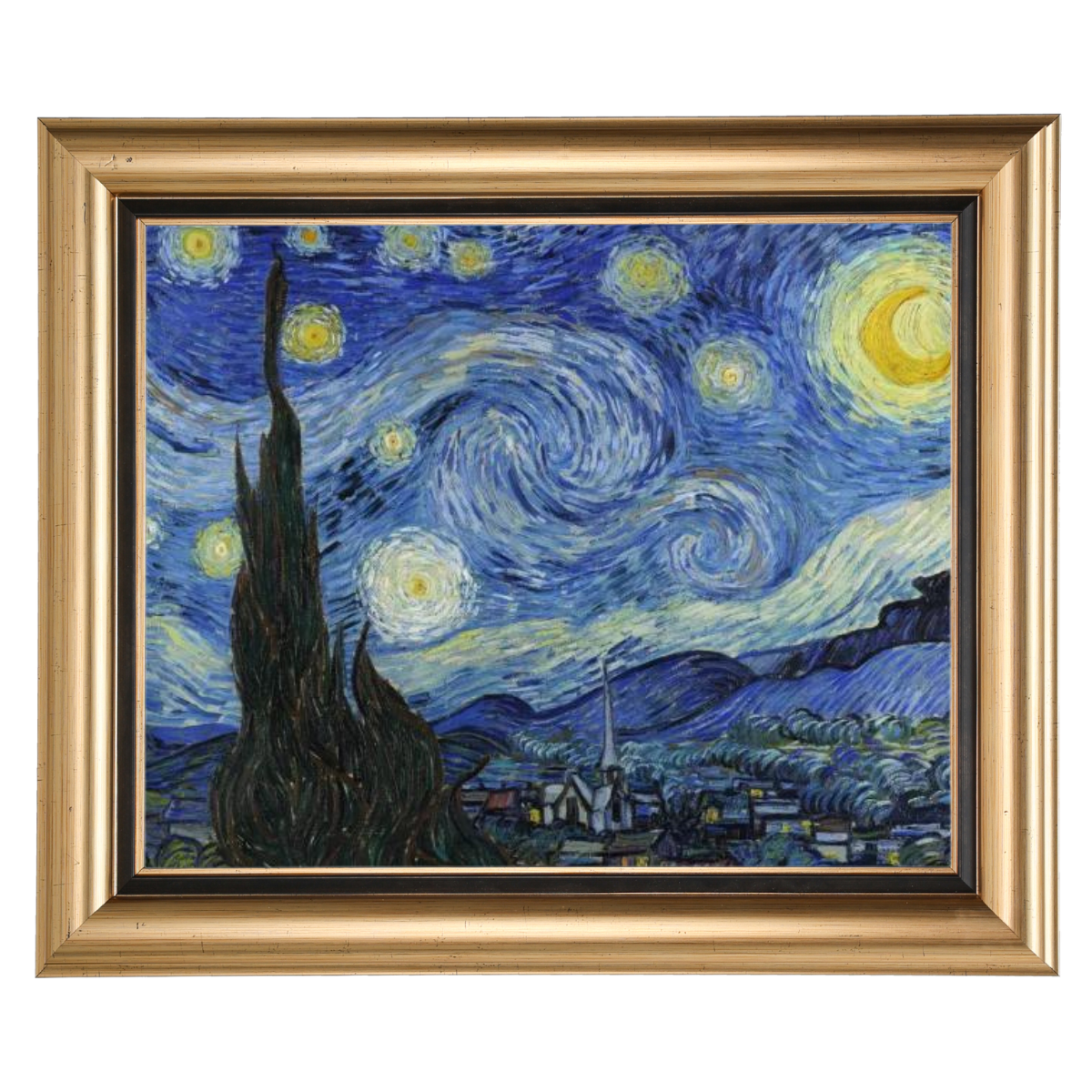 Starry Night framed oil painting reproduction for dining room art