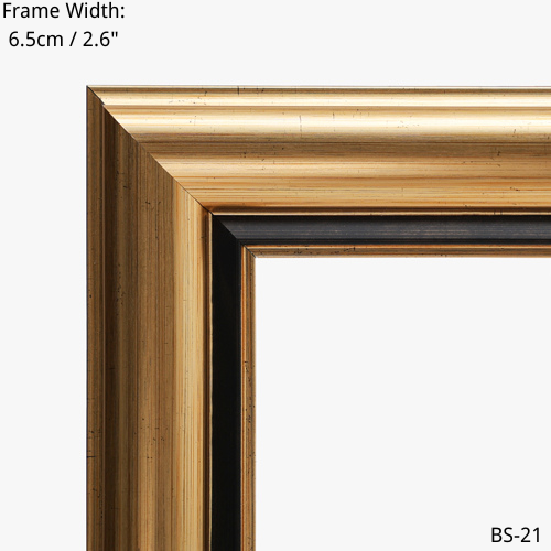 Ornate gold picture frame detail, 6.5cm width, BS-21