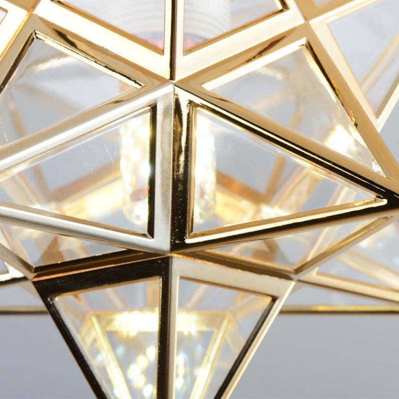 Gold Star Flush Mount Ceiling Light, Bella Collection