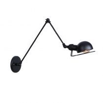 Black Brady Wall Lamp, Adjustable Dome Bedroom Light