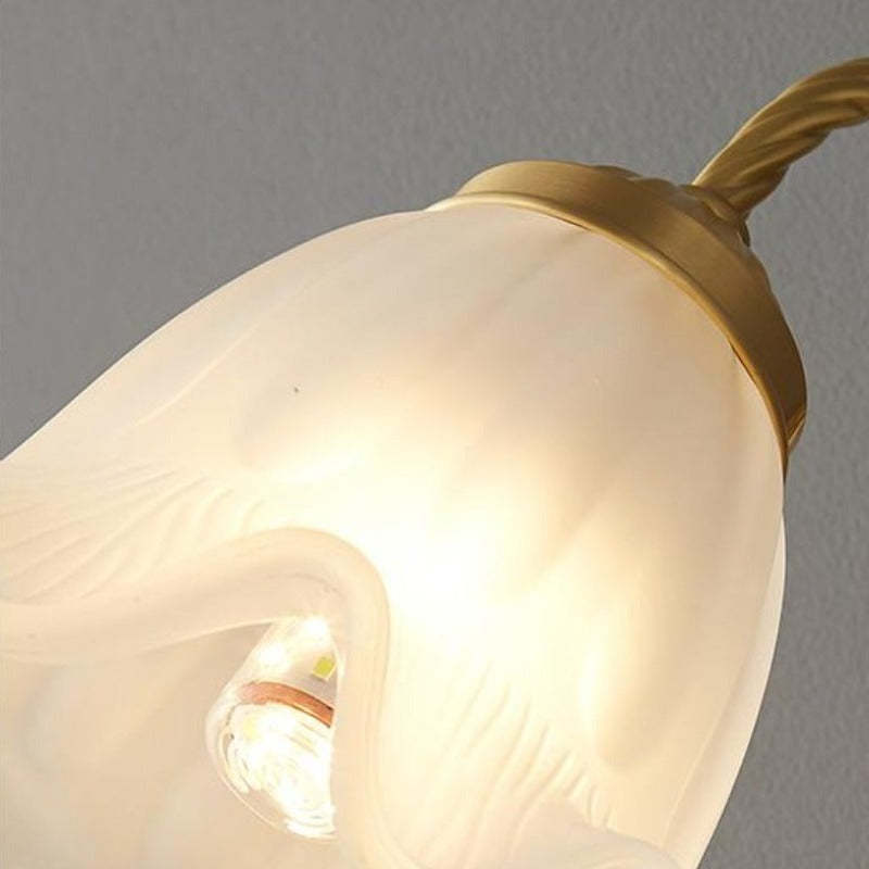 Bella LED Flower Wall Lamp - Gold & Glass