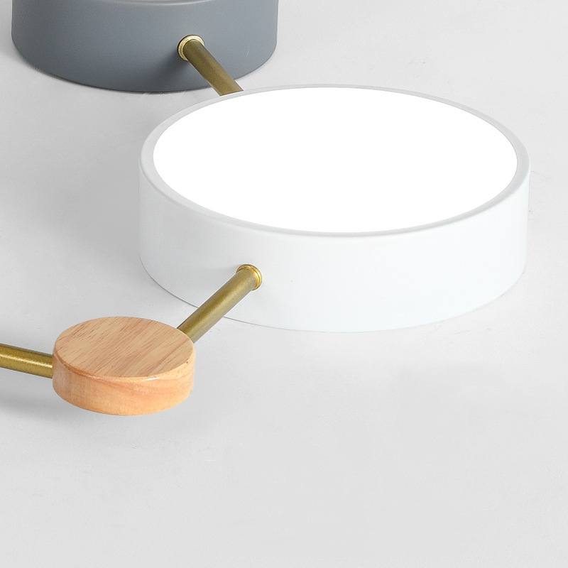 Sienna LED Ceiling Light detail, wood and metal elements