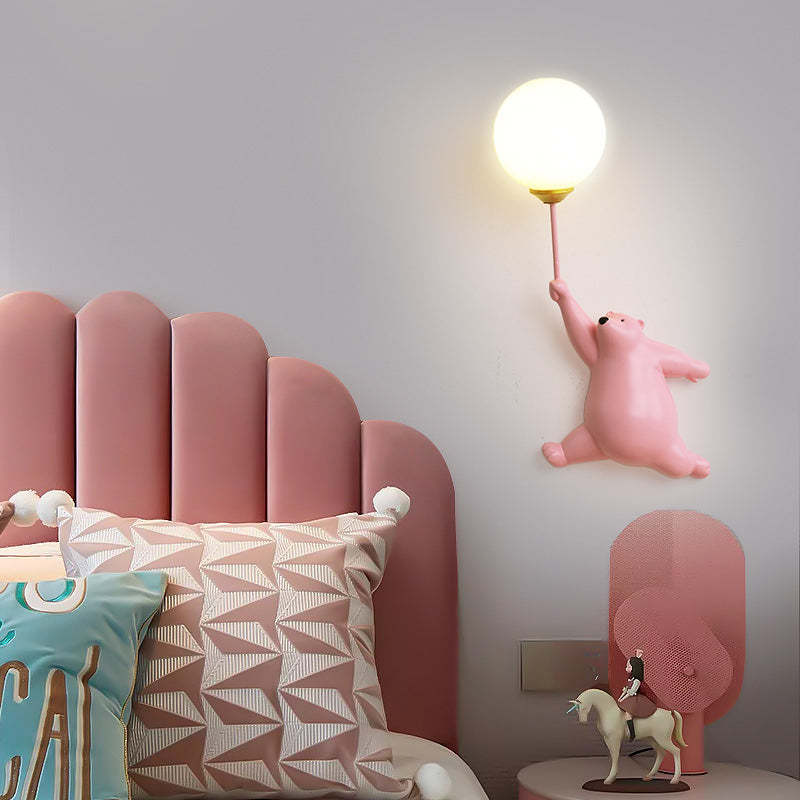 Bear Balloon Wall Lamp - Kids Bedroom Lighting