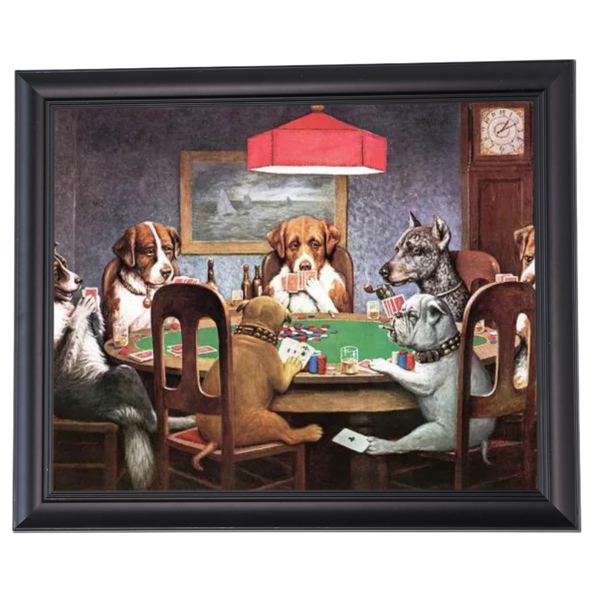 Dogs playing poker oil painting reproduction